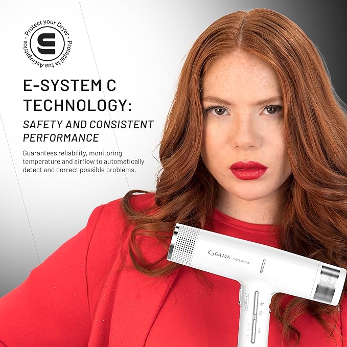 GA.MA iQ1 Perfetto Hair Dryer with 110,000 RPM Intelligent Brushless Motor, Oxy Active Technology, Auto-Clean & Washable Filter, Includes Diffuser & 3 Nozzles, Grey