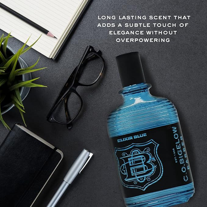 C.O. Bigelow Elixir Blue Cologne for Men, Aquatic Lavender & Rosemary Fragrance, Long Lasting Men's Cologne, Elixir Perfume for Men, 2.5 Fl Oz