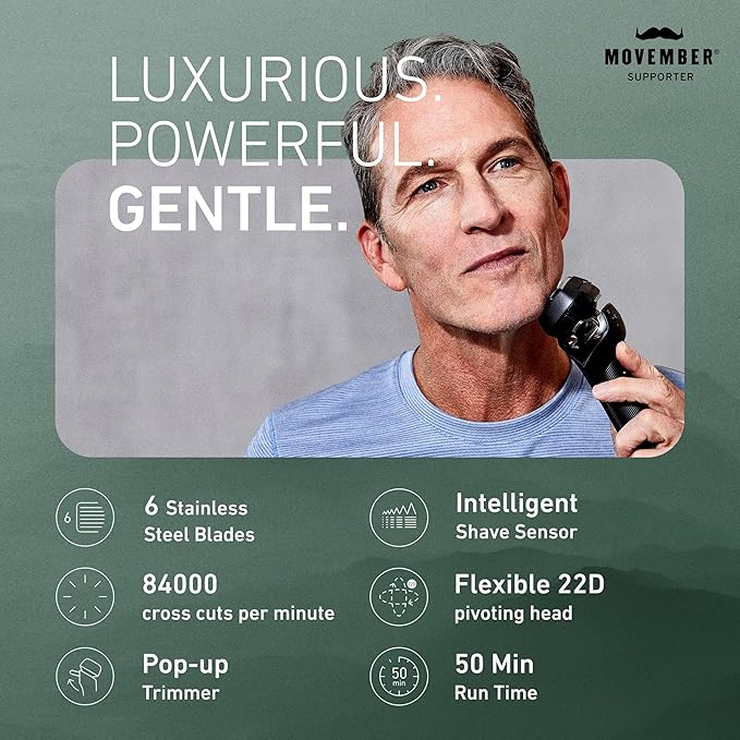 Panasonic ARC6 Electric Razor for Men Face, Wet/Dry Shavers for Men with Foil Shaver, Premium Automatic Cleaning and Charging Station, Ultra-Fast 6-Blade & Pop-up Trimmer - ES-LS9A-K (Black)