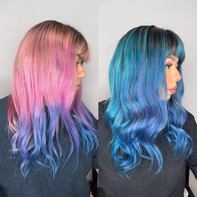 oVertone Semi Permanent Hair Color Conditioner, Midnight Teal, 8 oz, Nourishing, Damage-Free, Color Depositing Mask for All Hair Types with Shea Butter & Coconut Oil, Vegan & Cruelty-Free