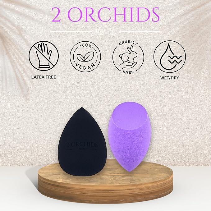 Super Soft Beauty Blender Sponge Set of 2, Makeup Sponges for Foundation, Liquid, Cream and Powder, Beauty Blender pack for Blending, makeup sponges for foundation
