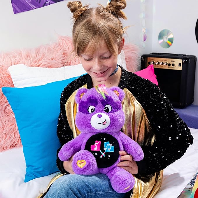 Care Bears - 14" Rock Theme - Medium Size Plush - Share Bear