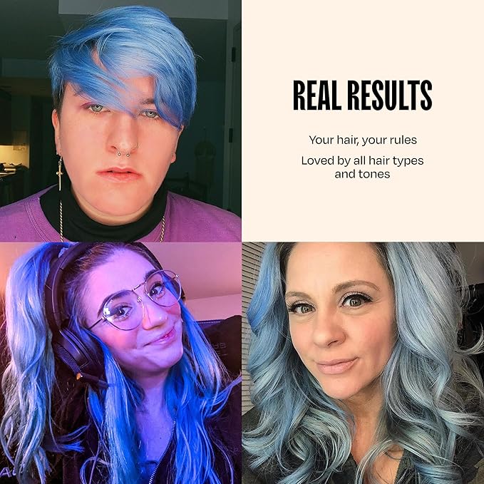 Overtone Semi Permanent Hair Color Conditioner, Glacier Mist, 8 oz, Nourishing, Damage-Free, Color Depositing Mask for All Hair Types with Shea Butter & Coconut Oil, Vegan & Cruelty-Free