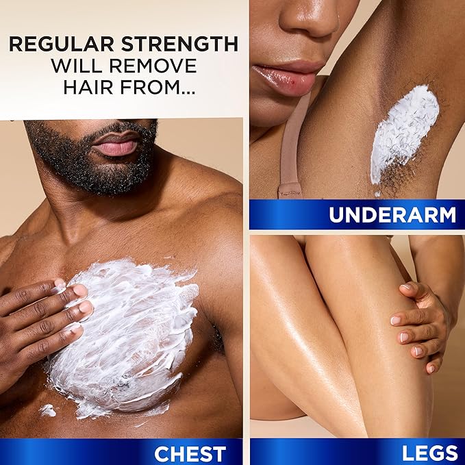 SoftSheen-Carson Magic Razorless Shaving Cream, Depilatory Hair Removal Cream for Body Hair, Regular Strength, Works in 4 Minutes, 2 Count