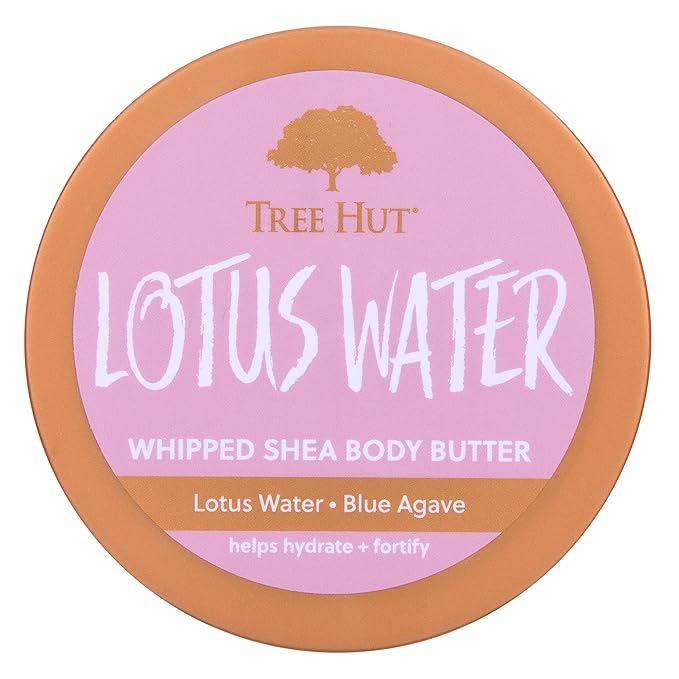 Tree Hut Lotus Water Whipped Shea Body Butter, Long-lasting Hydration Leaves Skin Feeling Soft & Moisturized, Lightweight, Nourishing Essential Body Care, 8.4 fl oz