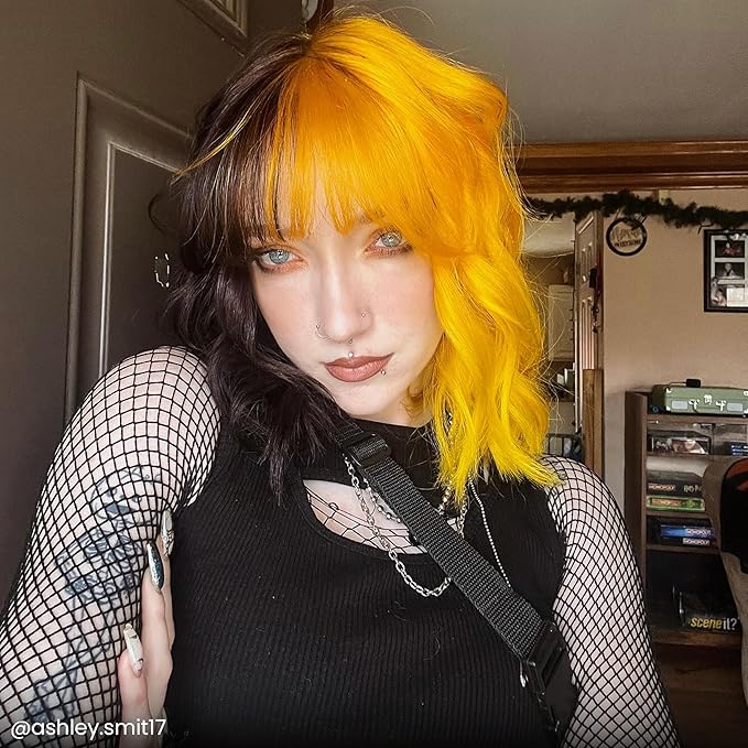 Arctic Fox Semi-Permanent Hair Dye, Vegan & Cruelty-Free, Vibrant Yellow Color, Ammonia-Free, Peroxide-Free, Conditioning Formula, For All Hair Types, Cosmic Sunshine, 4 Fl Oz (Pack of 2)