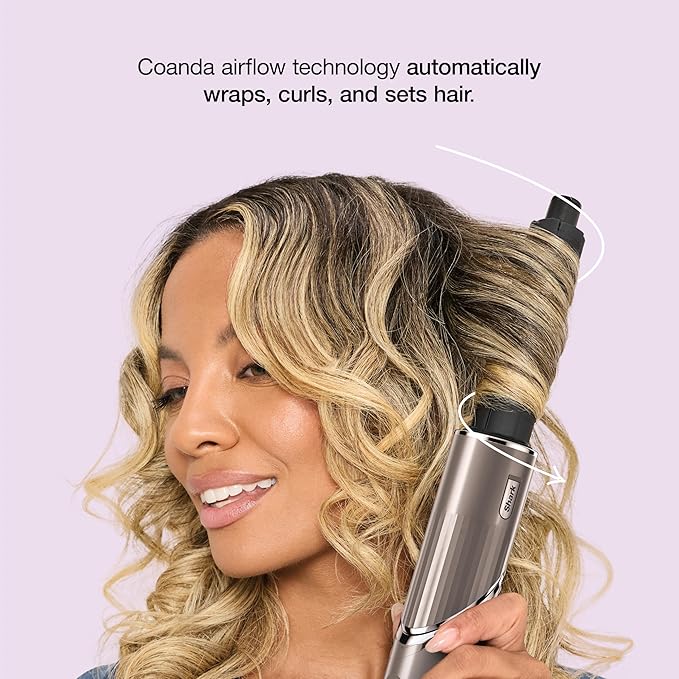 Shark FlexStyle Air Styling & Drying System, Powerful Hair Blow Dryer & Multi-Styler with Auto-Wrap Curlers, Oval Brush, Concentrator Attachment, Mocha, HD431BR