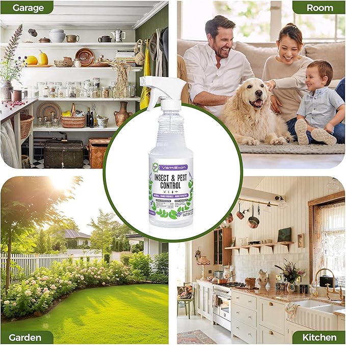 Peppermint Oil Insect & Pest Control Spray – 16oz Natural Plant-Based Bug Killer for Spiders, Ants, Flies, and Other Insects, Safe for Home & Kitchen Use