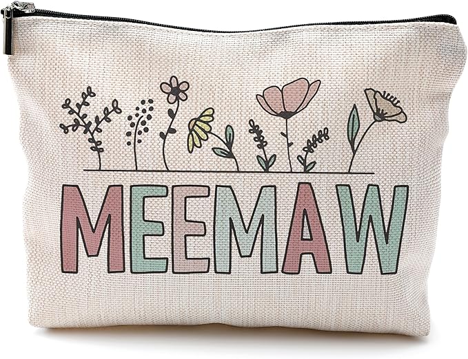 Meemaw Makeup Bag,Meemaw Gifts,Gifts For Memaw,Grandma Gifts,Gifts For Grandma,Grandma Birthday Gifts,Best Gifts For Grandma,Grandma Makeup Bag