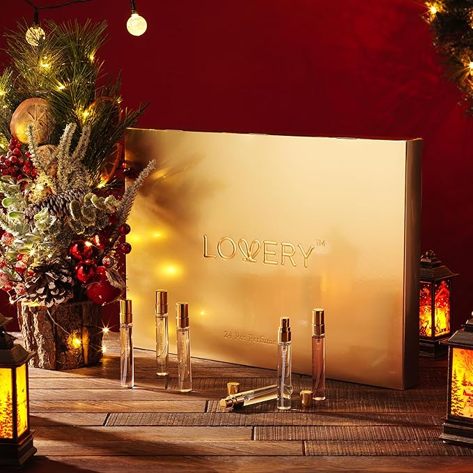 Advent Calendar 2025 Adult Women – 24pc Perfume Gift Set for Her – Christmas Beauty Gifts for Women, Wife, Mom, Teen Girls Floral Fragrance Sampler, Travel-Size Perfumes - Holiday Countdown Calendar