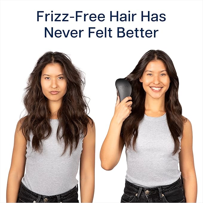 Crave Naturals Glide Thru Detangling Brush, Detangler Brush for Curly, Straight, Wet and Dry Hair Comb for Adults and Kids, Hair Accessories for Women, Purple and Black