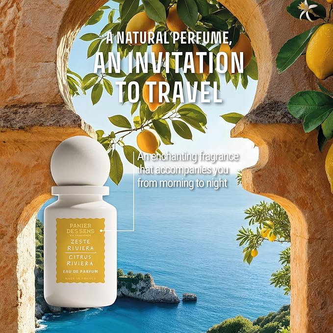 Panier des Sens - Citrus Riviera Women Perfume 1.7 Floz – Fresh, Citrus Perfume - Daily Luxury Women's Fragrances - Eau de Parfum Crafted in Grasse, France - Gifts for Her - Elegant Packaging