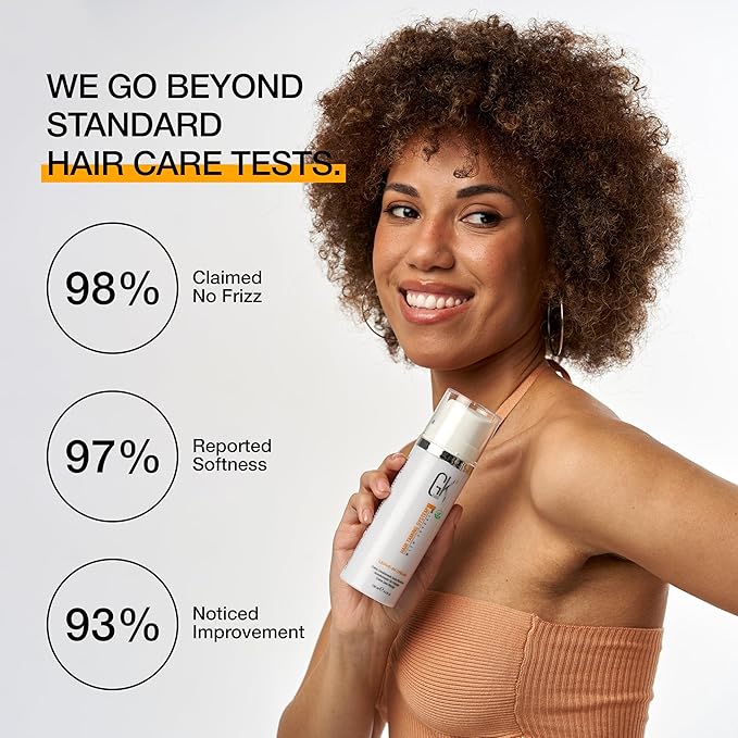 GK HAIR Vegan leave in conditioner for dry damaged hair (4.4 Fl Oz/130ml) Conditioning Hydrating Smoothing Moisturizing & Frizz Control For Dry Damaged Hair Taming before Swimming or Exercise