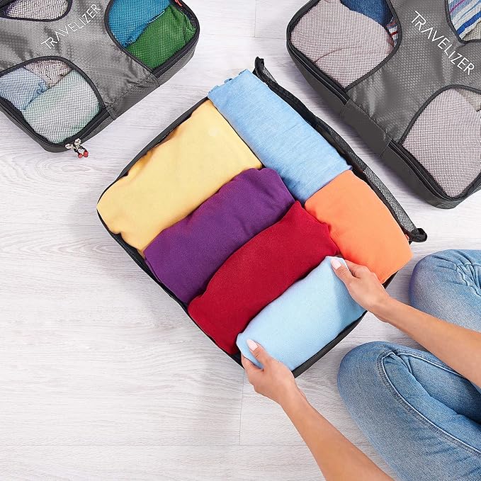 Travel Packing Cubes 5 pcs Luggage Organizer Set for Bag & Suitcase