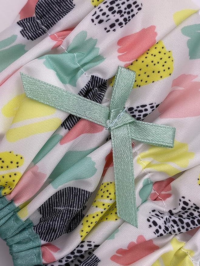 Reusable Shower & Bath Cap & Lined, Oversized Waterproof Shower Caps Large Designed for all Hair Lengths with PEVA Lining & Elastic Band Stretch Hem Hair Hat - Fashionista Living Color