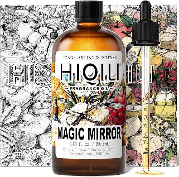 HIQILI Magic Mirror Fragrance Oil for Soap, Candle, Inspired by A.Su Ana-Sui, Women's Perfume Making, Floral Fruity Scents for Essential Oil Diffuser - 5.07Fl Oz