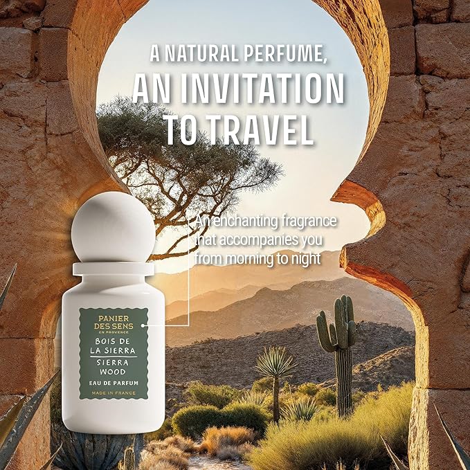 Panier des Sens - Sierra Wood Women Perfume 1.7 Floz – Sandalwood Perfume - Daily Luxury Women's Fragrances - Eau de Parfum Crafted in Grasse, France - Gifts for Her - Elegant Packaging