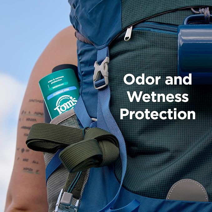 Tom’s of Maine Mountain Spring Natural Deodorant for Men and Women, Aluminum Free, 3.25 oz, 2-Pack