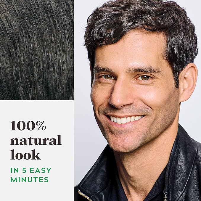 Just For Men Shampoo-In Color (Formerly Original Formula), Mens Hair Color with Keratin and Vitamin E for Stronger Hair - Deep Dark Brown, H-46, Pack of 2