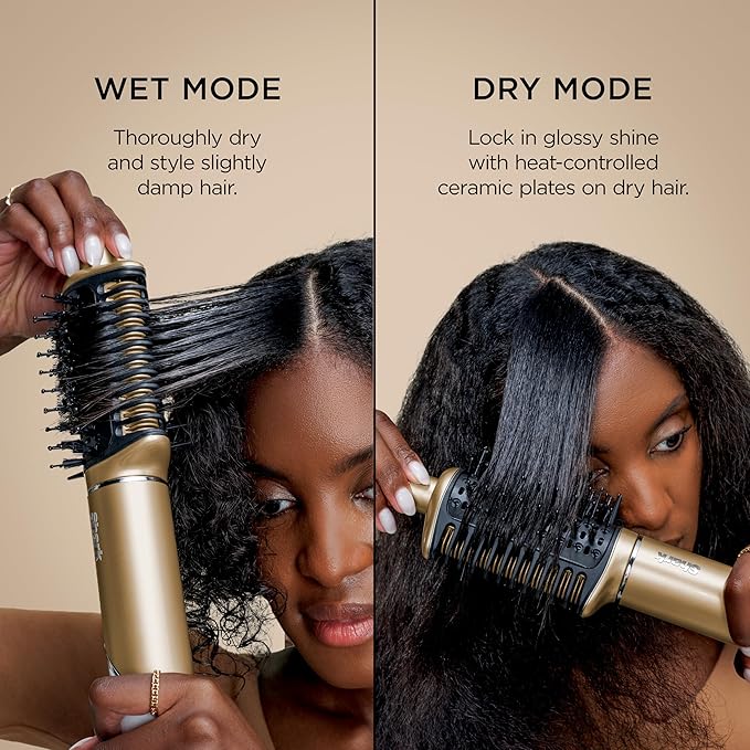 Shark Glam Hot Tool Air Styling Drying System, with Silki Straightener & Glossi Glosser, for Drying, Curling, Straightening & Glossing with Diffuser, Starlight Dream, HD6042SPL