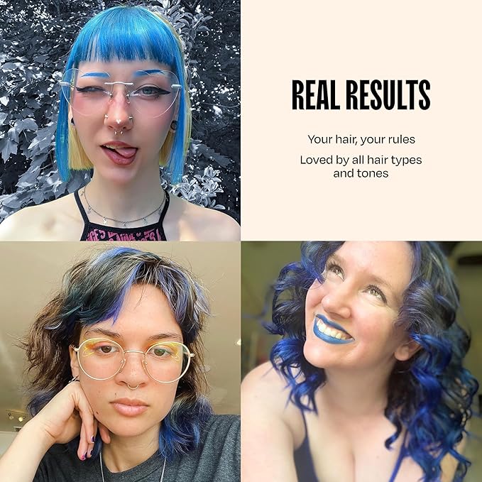 Overtone Semi Permanent Hair Color Conditioner, Indigo Iris, 8 oz, Nourishing, Damage-Free, Color Depositing Mask for All Hair Types with Shea Butter & Coconut Oil, Vegan & Cruelty-Free