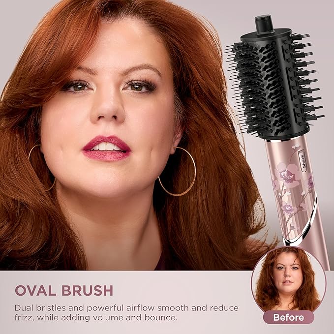 Shark FlexStyle Air Styling & Drying System, Powerful Hair Dryer Brush & Multi-Styler with Auto-Wrap Curlers, Concentrator Attachment and Storage Bag, Blossom Bliss, HD432RS