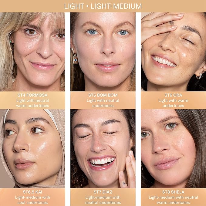 ILIA - Super Serum Skin Tint SPF 40 | Non-Comedogenic, Vegan, Lightweight to Help Against Blue Light, + Pollution while Hydrating, Smoothing, + Refining (Bom Bom ST5, 1 fl oz | 30 ml)