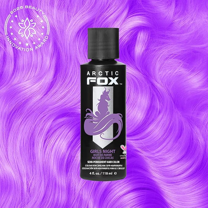 ARCTIC FOX Vegan and Cruelty-Free Semi-Permanent Hair Color Dye (4 Fl Oz, GIRLS NIGHT)