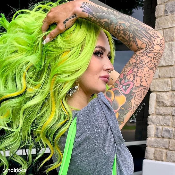 Arctic Fox Semi-Permanent Hair Dye, Vegan & Cruelty-Free, Ammonia-Free, Conditioning, Vibrant Green Hair Color, Space Cowgirl, For Pre-Lightened Hair, 8 Fl Oz