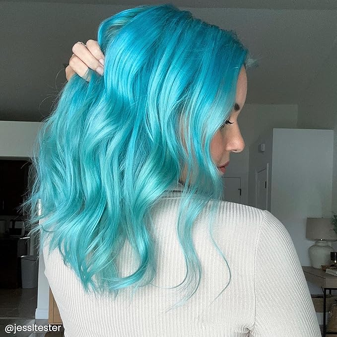 Arctic Fox Semi-Permanent Hair Dye, Vegan & Cruelty-Free, Pastel Blue, Ammonia-Free, Conditioning, For Bleached Hair, Long Lasting Color, Unisex, 8 Fl Oz, Cotton Candy Dreams