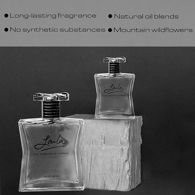 Geir Ness Laila Eau de Parfum Spray - Long Lasting Fresh, Airy and Clean Fragrance for Women - 3.4 oz / 100 ml
