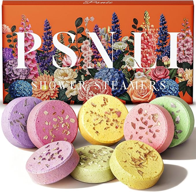 Shower Steamers Gifts for Women – 8 Psc Natural Aromatherapy Stocking Stuffers with Essential Oils, Relaxing Spa Shower Tablets for Stress Relief, Self Care & Christmas Gifts Bath Bombs