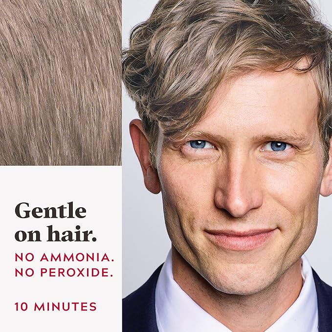 Just For Men Easy Comb-In Color Mens Hair Dye, Easy No Mix Application with Comb Applicator - Sandy Blond, A-10, Pack of 2