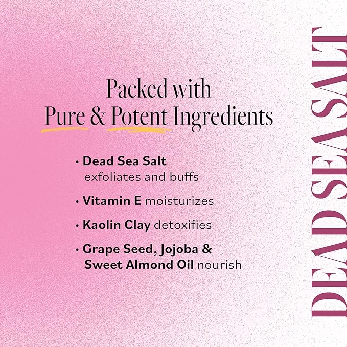 DERMA E Microdermabrasion Scrub with Dead Sea Salt & Citrus Essential Oils – Facial Exfoliating Scrub Smooths, Revitalizes and Renews – Ideal for Scars and Wrinkles, 2oz