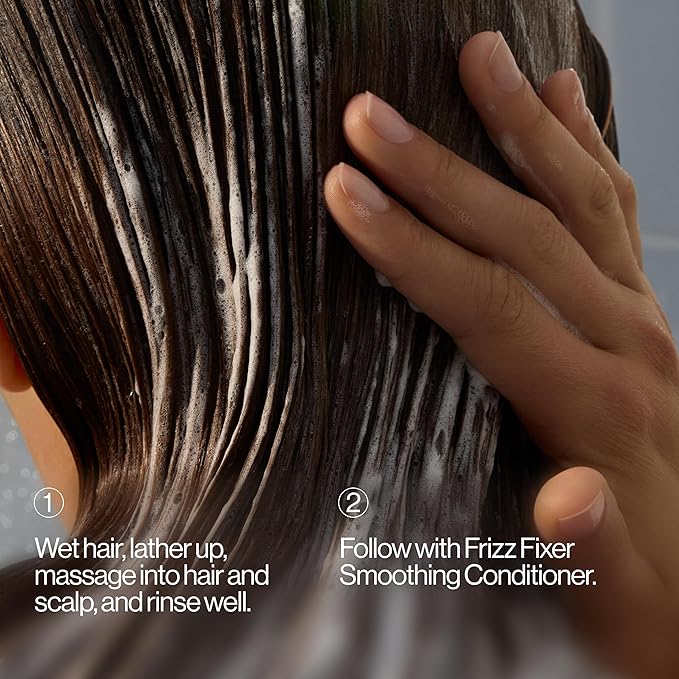 Eva NYC Anti-Frizz Shampoo with Argan Oil + Sunflower Seed Oil - Soft, Manageable, Shiny + Nourished Hair - For Frizzy, Medium to Thick Hair Types - Warm Vanilla Scent - 10 fl oz