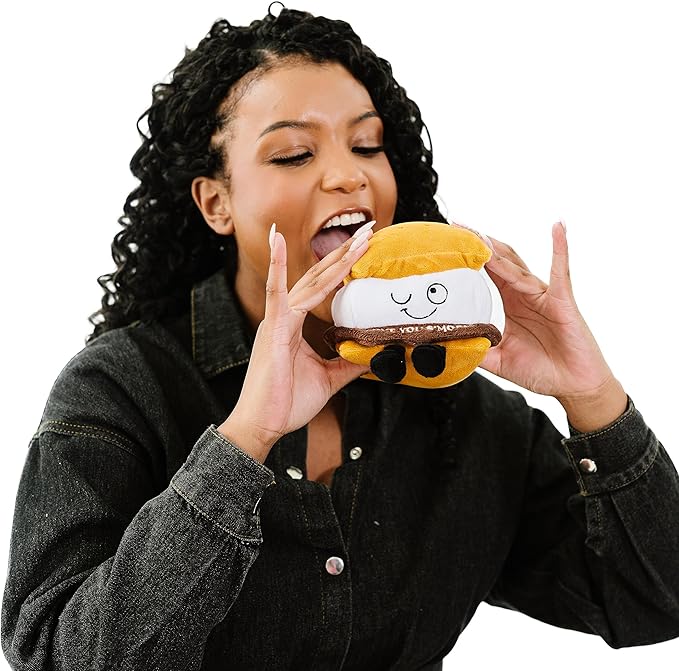 Punchkins S'Mores Plushie - I Love You S'More Cute Smores Plush, Gift for Chocolate Lovers, Food Plush Toy for Gifting