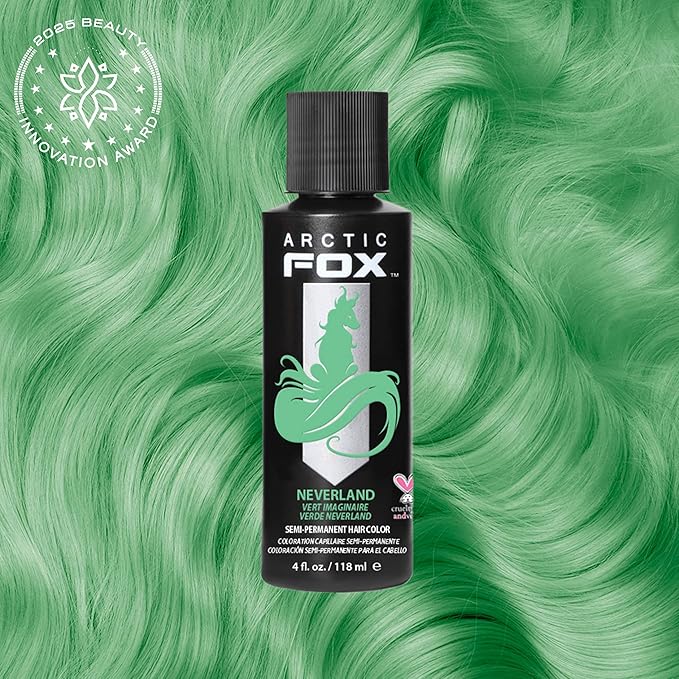ARCTIC FOX Vegan and Cruelty-Free Semi-Permanent Hair Color Dye (4 Fl Oz, NEVERLAND)