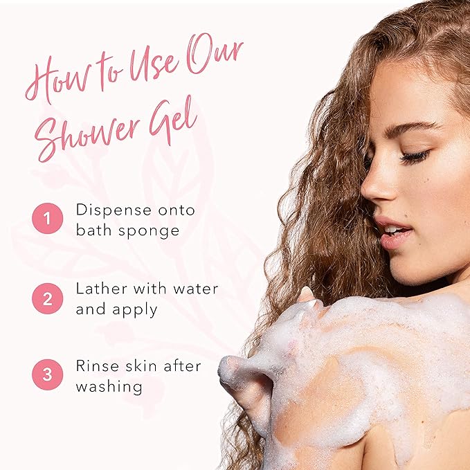 100% PURE Eucalyptus Shower Gel Natural Foaming & Hydrating Body Wash - Deeply Moisturizing Gentle Soap Cleanser for All Skin Types, Even Sensitive - Gluten-Free - 8 Fl Oz