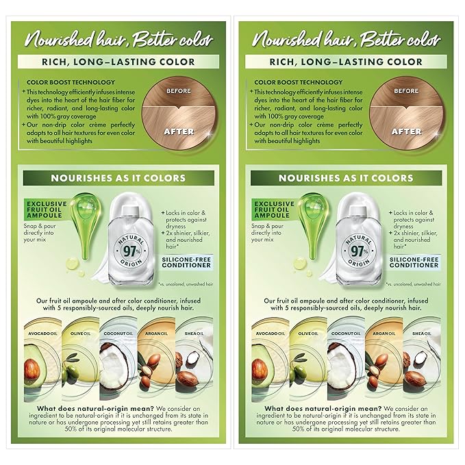 Garnier Hair Color Nutrisse Nourishing Creme, 111 Extra-Light Ash Blonde (White Chocolate) Permanent Hair Dye, 2 Count (Packaging May Vary)