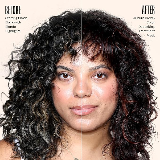 Overtone Color Depositing Semi-Permanent Hair Dye Conditioner - 8 oz For Natural & Color-Treated Hair, Moisturizing Shea Butter & Coconut Oil - Vegan & Cruelty-Free, Auburn Brown