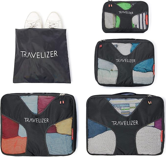 Travel Packing Cubes 5 pcs Luggage Organizer Set for Bag & Suitcase