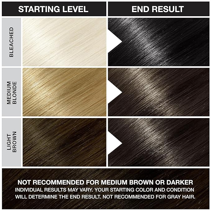 Punky Ebony Semi Permanent Hair Color - Vegan & Cruelty-Free Conditioning Hair Dye, Lasts Up to 35 Washes, 3.5 fl oz