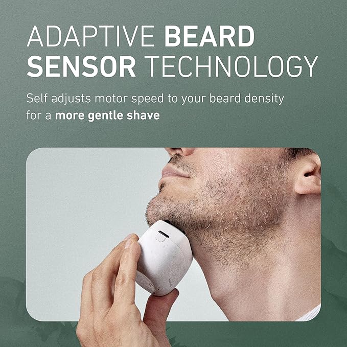 Panasonic ARC5 Palm-Sized Foil Shaver for Men, Powerful Travel Electric Razor, USB-C Charge Wet/Dry, Easy Clean Luxury Japanese 5-Blade, Smooth & Precise Cut w/Smart Sensor (Natural Sea Stone)