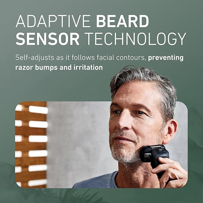 Panasonic ARC6 Electric Razor for Men Face, Wet & Dry Shavers for Men with Foil Shaver, Pop-up Trimmer, Ultra-Fast 6-Blade, Smart Shave Sensor, 22D Flexible Pivoting Head - ES-LS8A-K (Black)