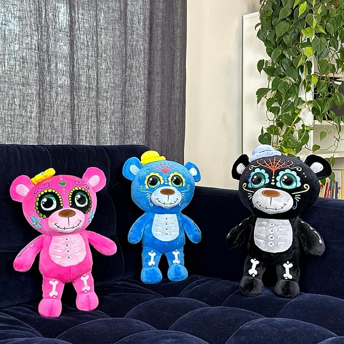Sugar Skull Teddy Bear (Dreamland Pink)