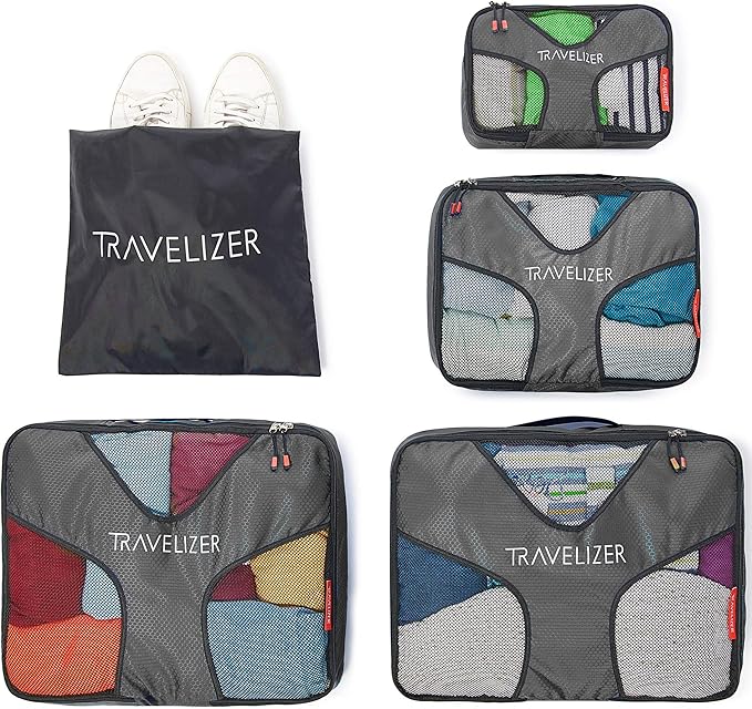 Travel Packing Cubes 5 pcs Luggage Organizer Set for Bag & Suitcase