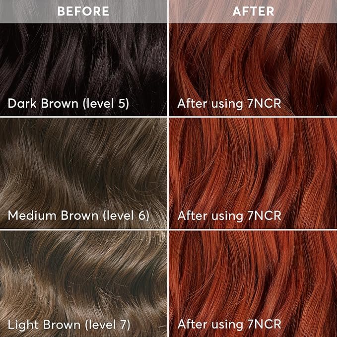 Madison Reed Radiant Hair Color Kit | 7NCR Light Copper Red (Vesuvius Red) for 100% Gray Hair Coverage | Dimensional Salon-Quality Permanent Hair Dye | PPD-Free & Ammonia-Free | 2 Pack