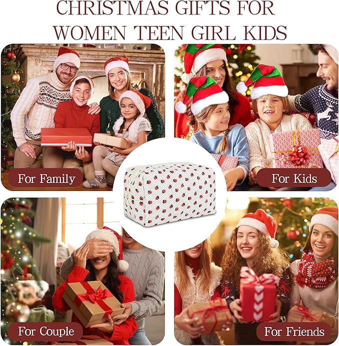 Quilted Makeup Pouch,Cotton Puffy Makeup Bag, Coquette Cosmetic Bag for Women and Girls, Aesthetic Organizer Bag, Cute Flower Travel Toiletry Bag