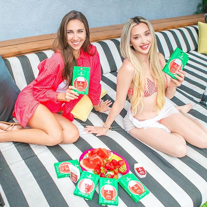 PAMMI Power Mist Hydrating Hand Sanitizer Spray, Portable Travel Size Pocket Hand Sanitizer, Scented Handsanitizer Mini Spray For Car - 600 Sprays (2 Packs (Strawberry Watermelon))