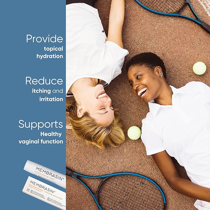 Membrasin Vaginal Moisture Cream with Hyaluronic Acid, Relieves Vaginal Dryness, Itching and Burning, Menopause Support, Hormone Free, Plant Based Formula with Omega 3 6 7 9 and Vitamin E, 30 ml